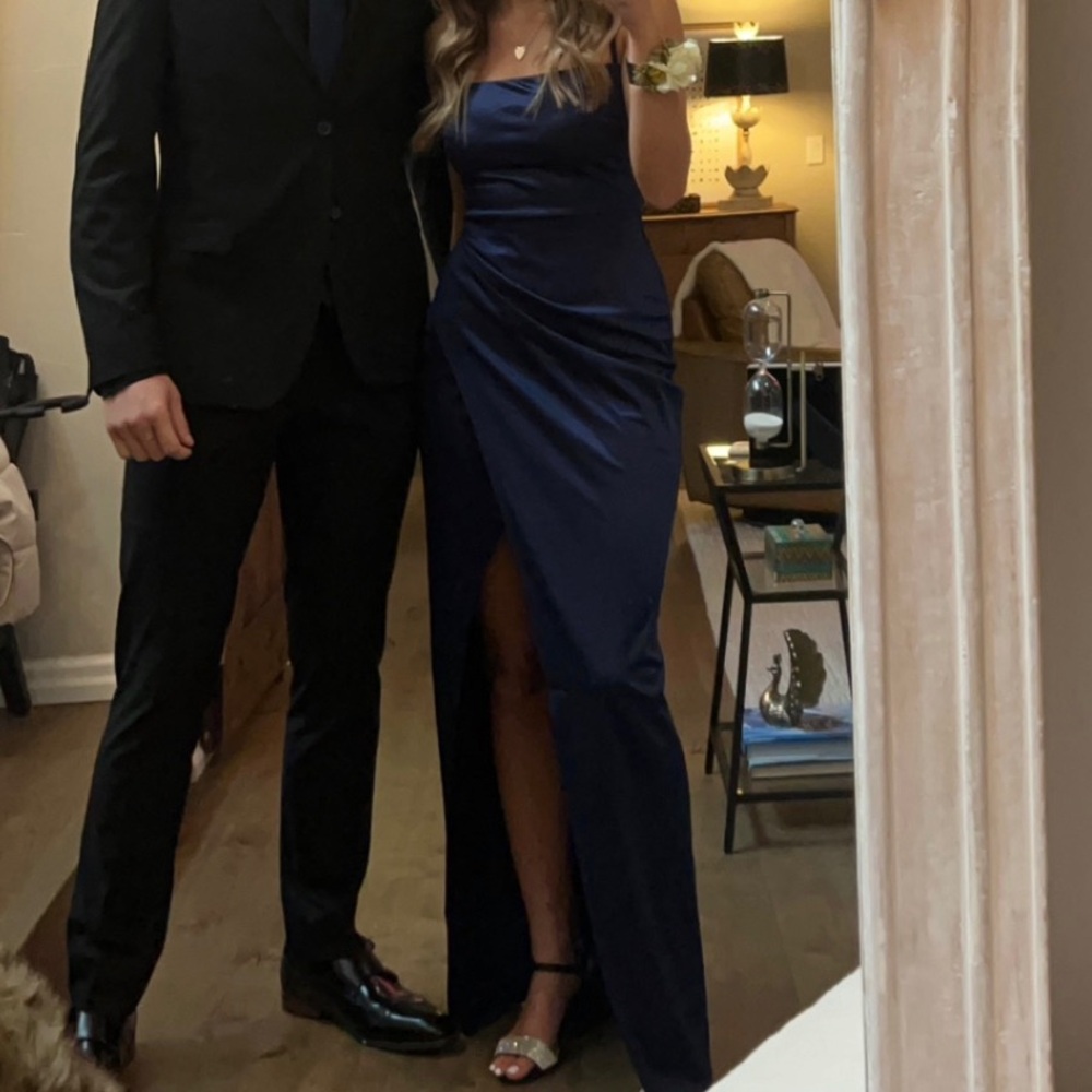 Navy long dress